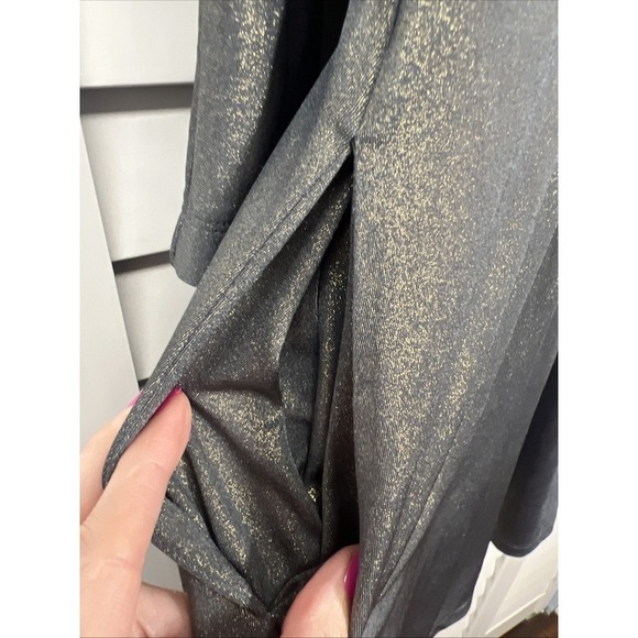 Guess Dolman Sleeve V-neck Metallic Stretch Jersey Dress Size 12 NWT - Picture 14 of 14